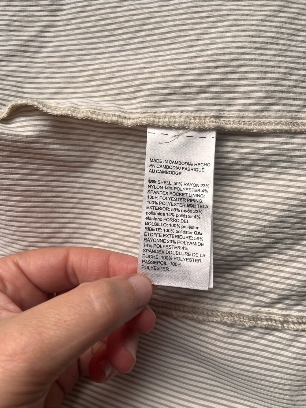 Chico's Cream and Gold Seersucker Button-Front Jacket 3 - Picture 8 of 11